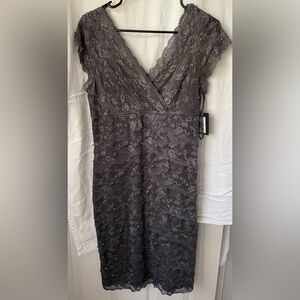 Marina tiered lace stretchy dress.Size 12